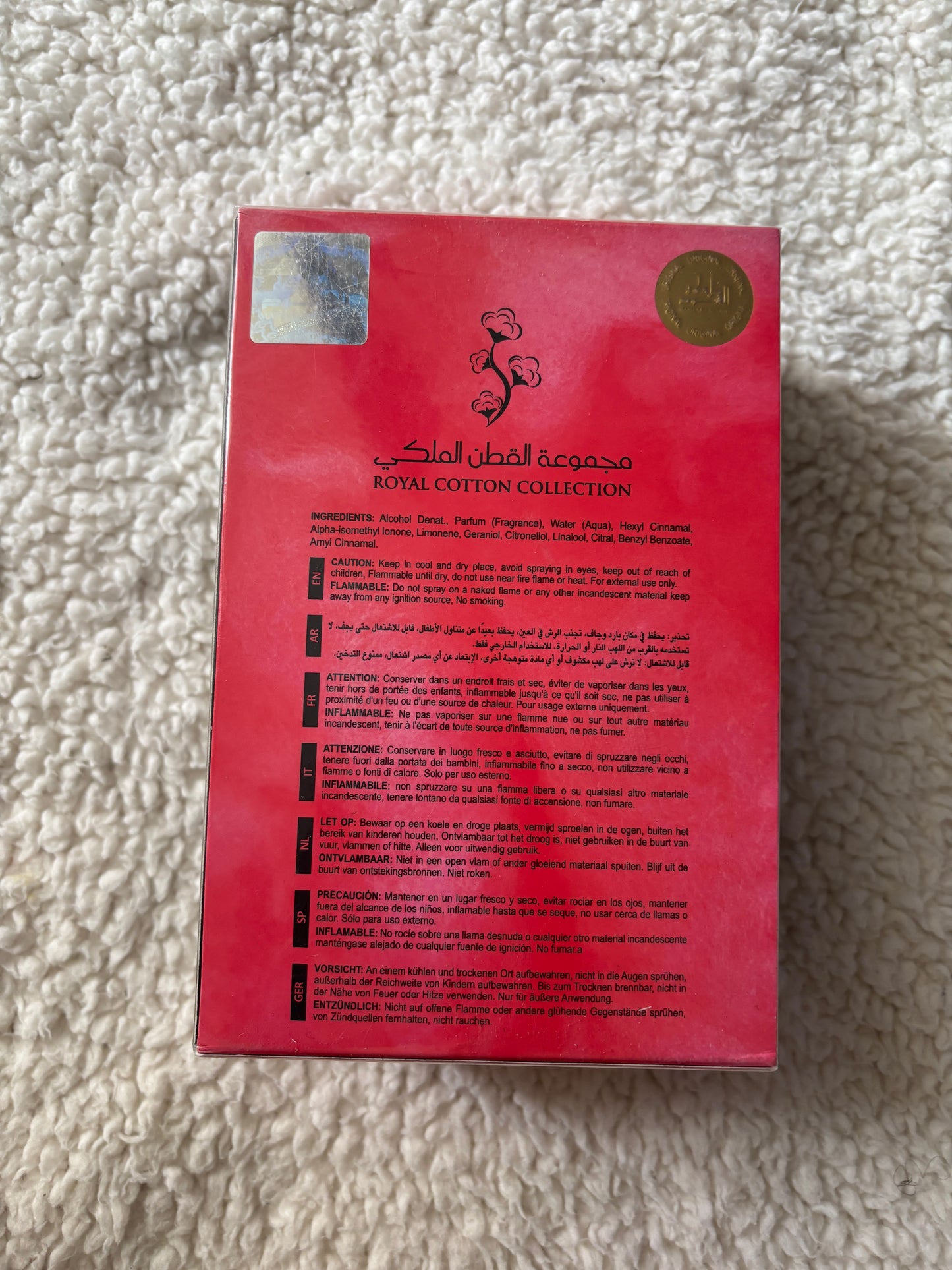 Eaux de parfum Cotton rouge 100ml