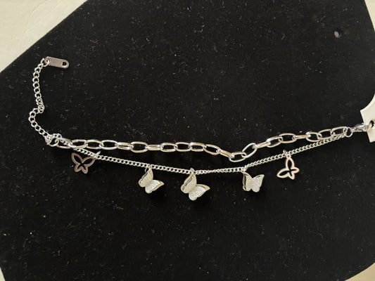 Bracelet papillon en acier inoxydable