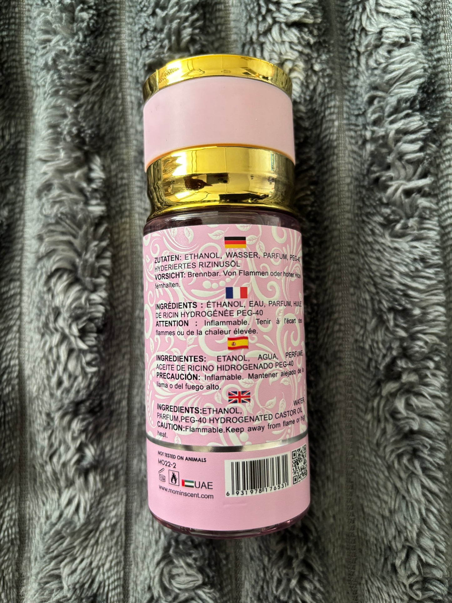 Mini brume corporelle Yara rose 88ml