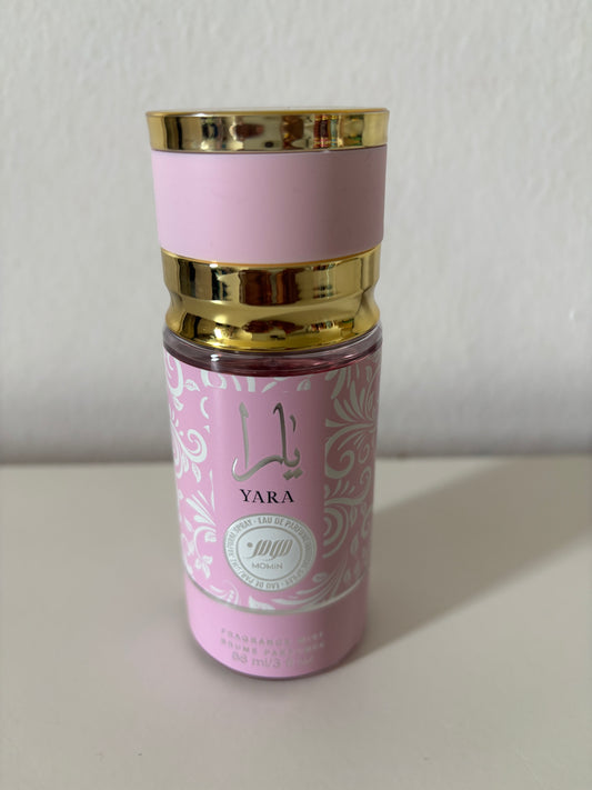 Mini brume corporelle Yara rose 88ml